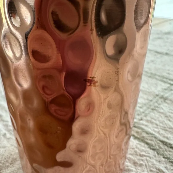 Hammered Copper Water Bottle from India - Picture 3 of 3